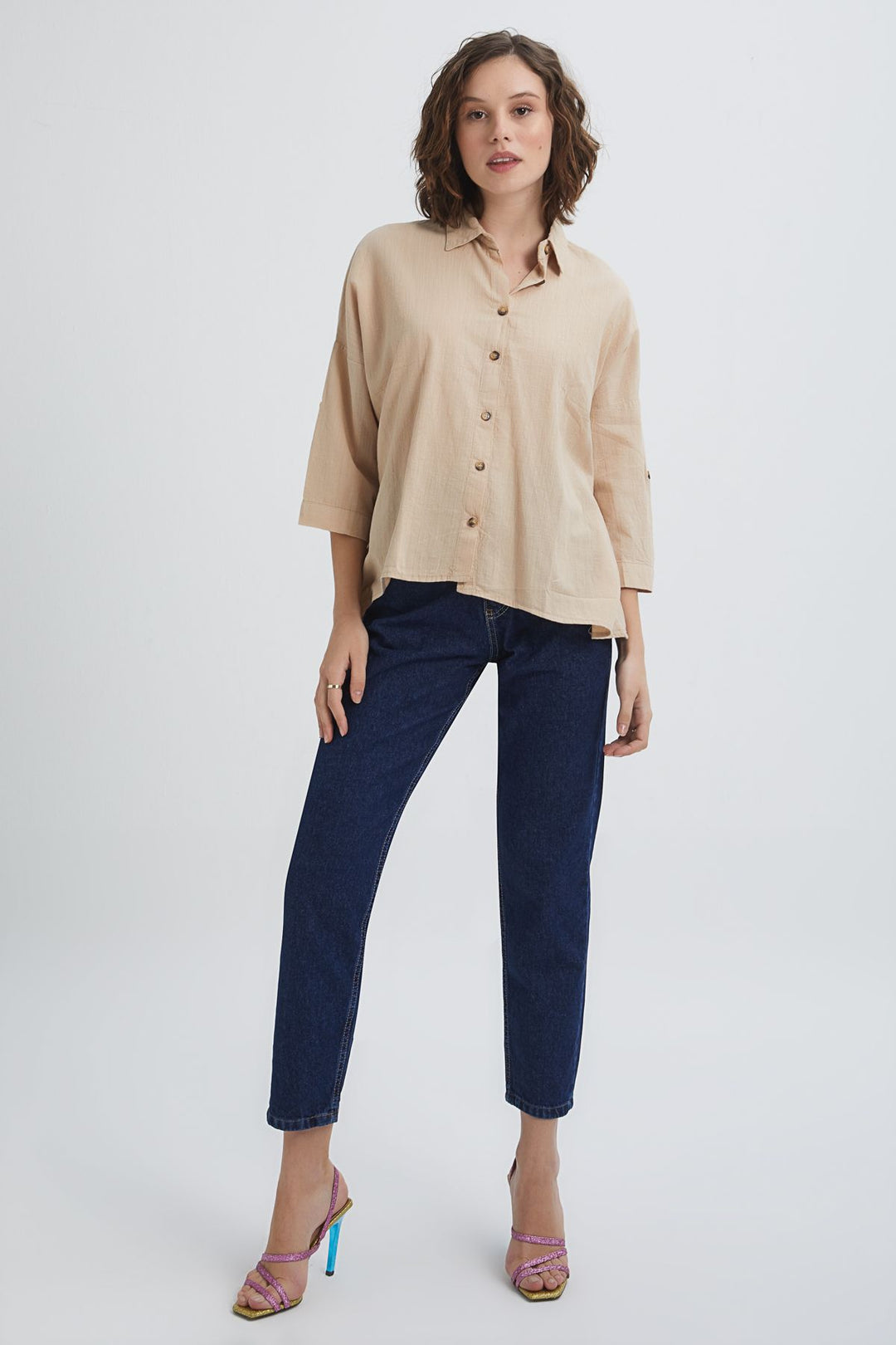 Trojan Sleeve Shirt Beige