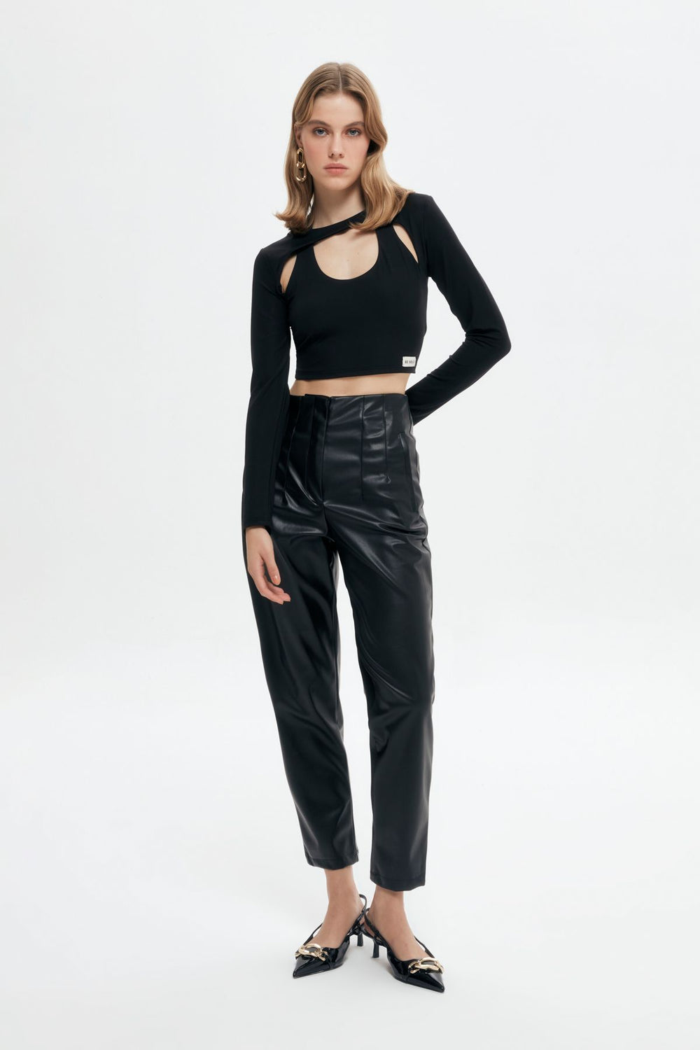 Collar Detailed Blouse Black