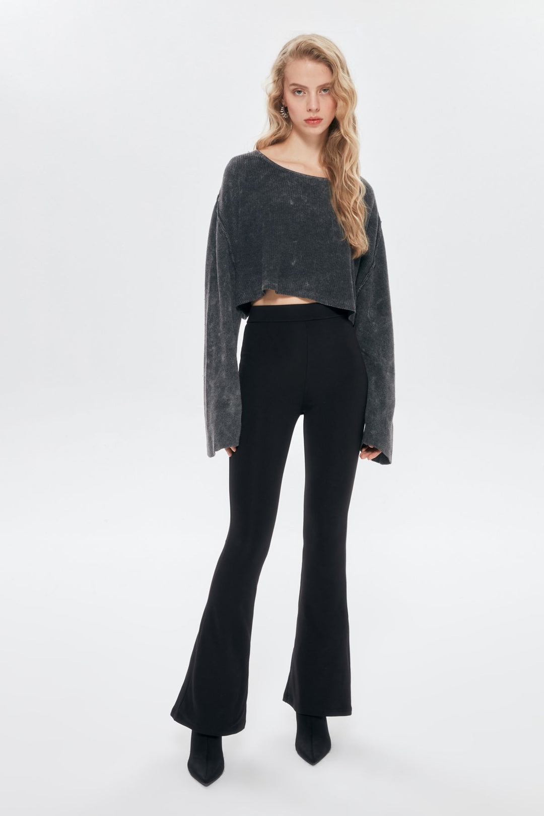 Yıkama Detay Oversize Triko Antrasit