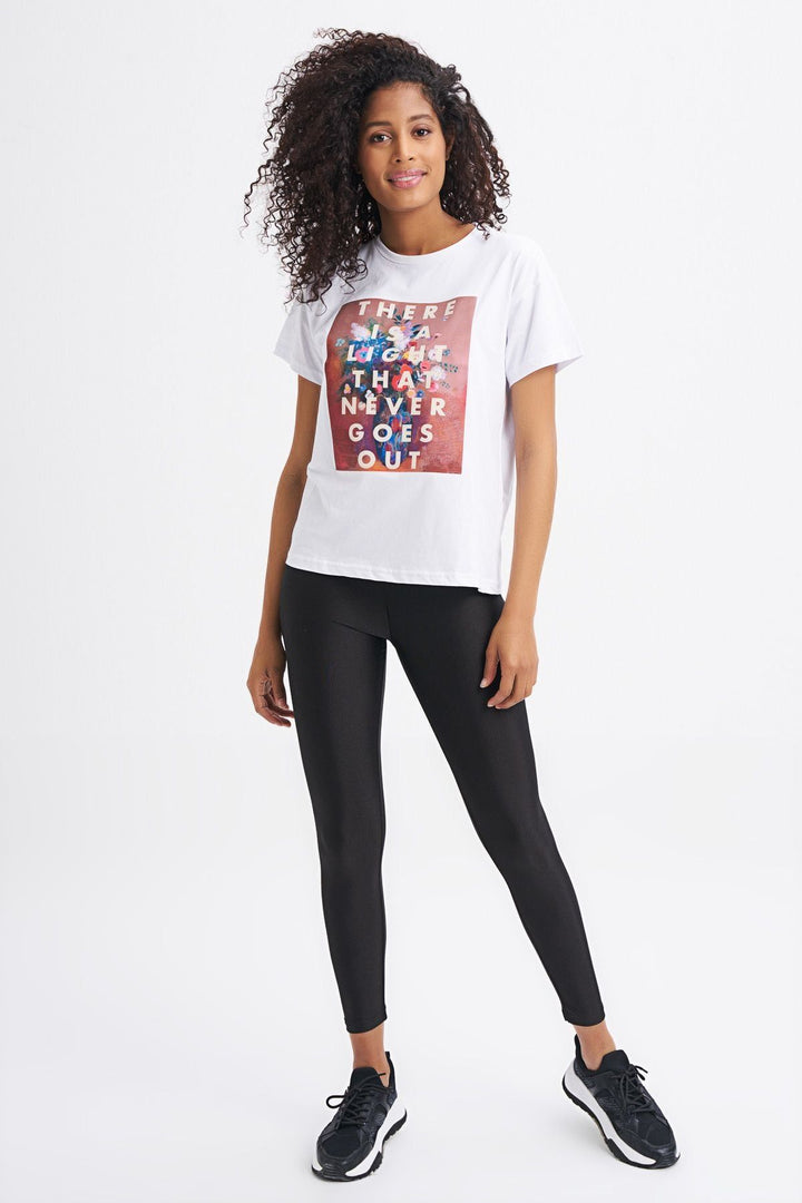 Baskılı Tişört Beyaz