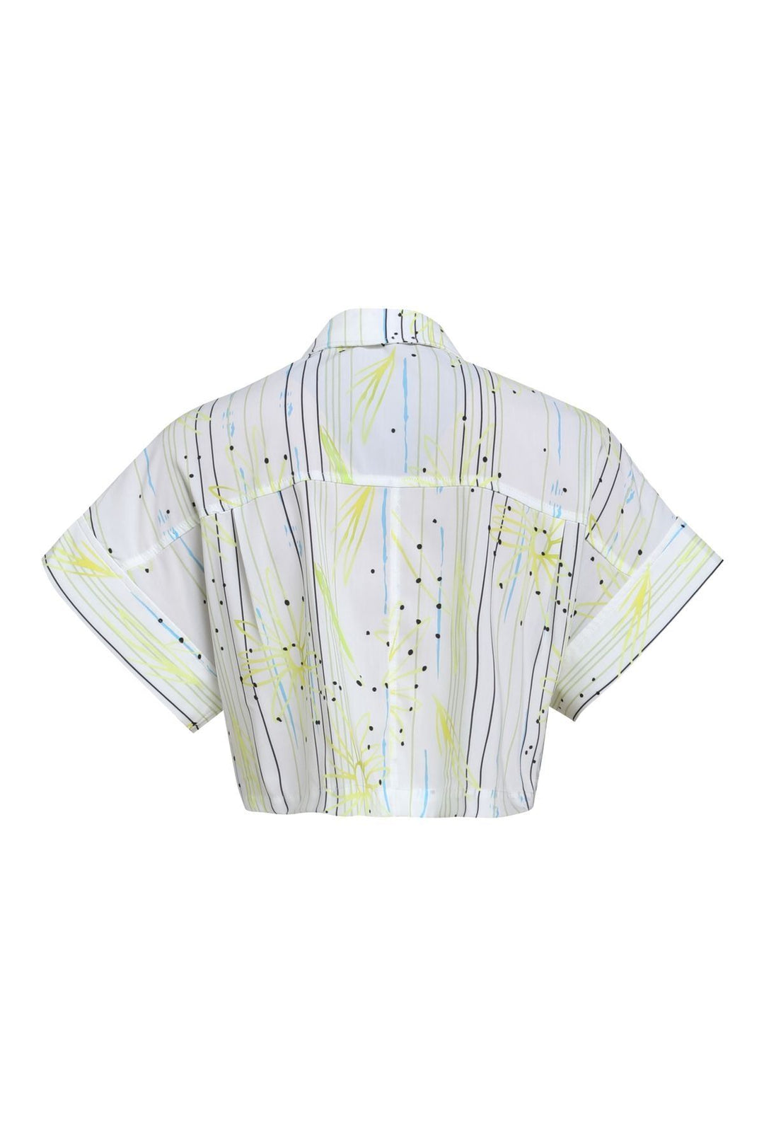 Striped Crop Shirt Yellow