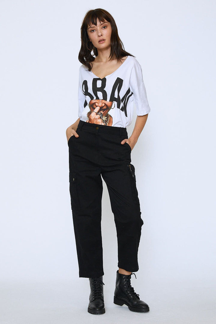 Cargo Pocket Trousers Black
