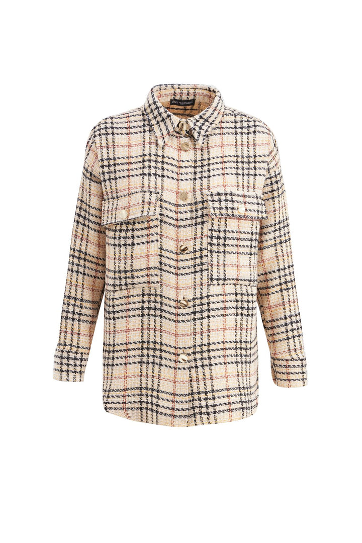 Striped Pocket Shirt Beige