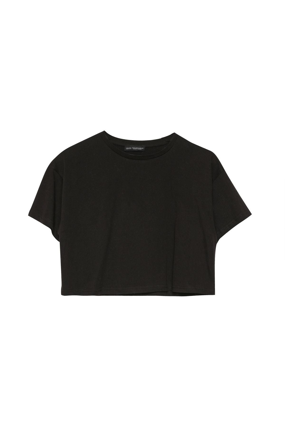 Basic Crop Tişört Siyah