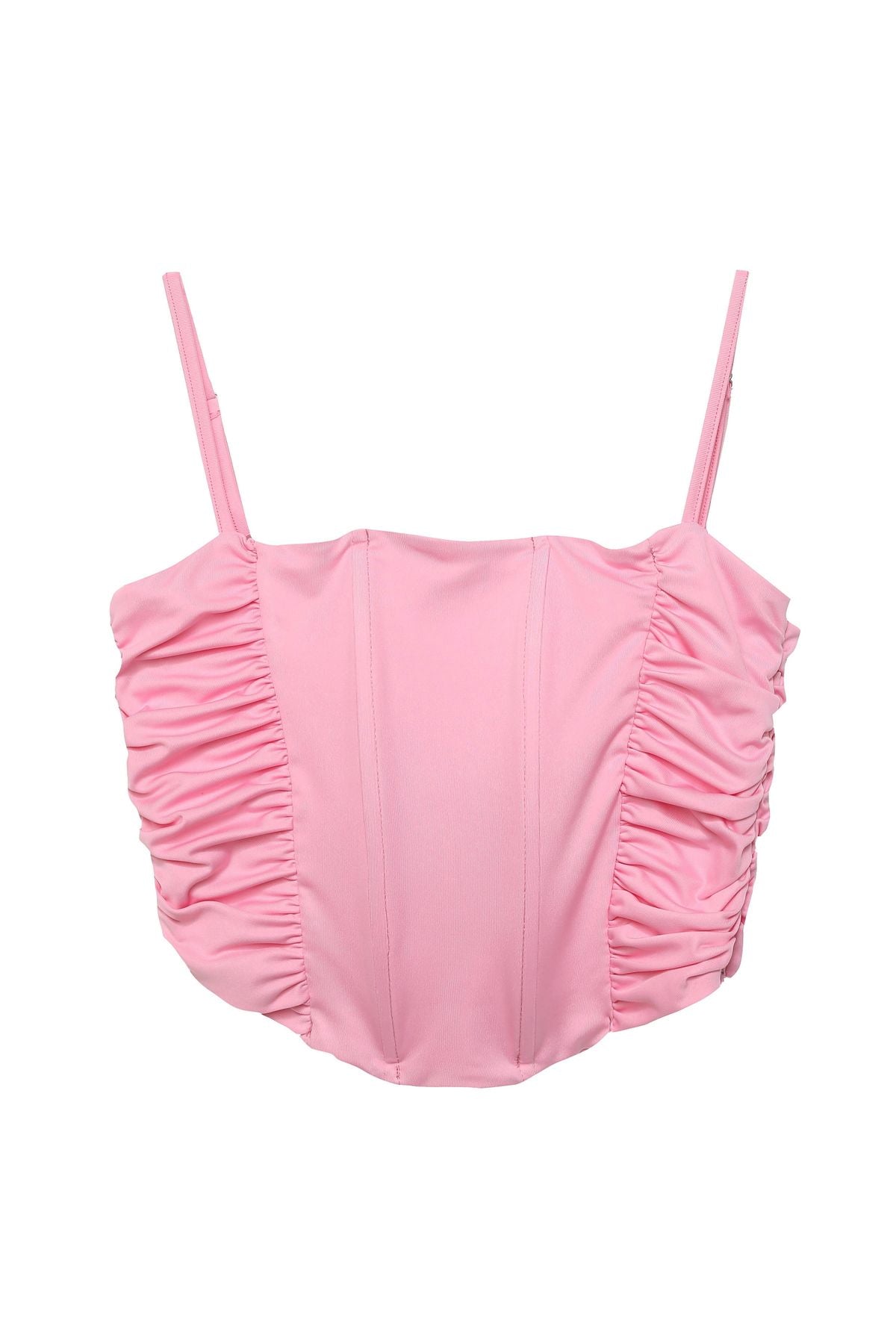 Underwire Detailed Pleated Blouse Pink