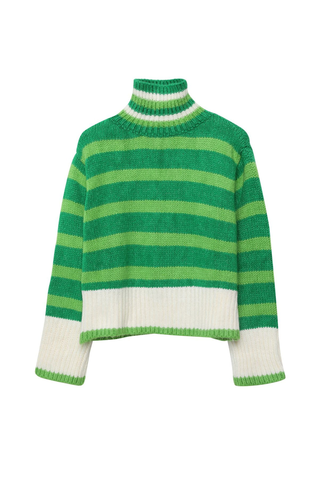 Çizgili Boğazlı Kazak Yeşil