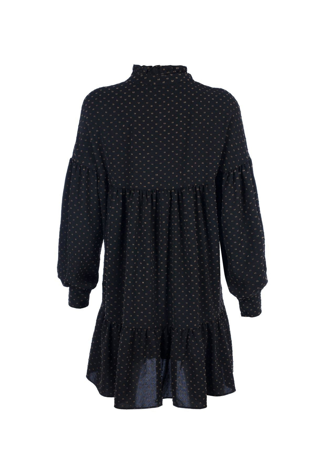 Polka Dot Mini Dress Black