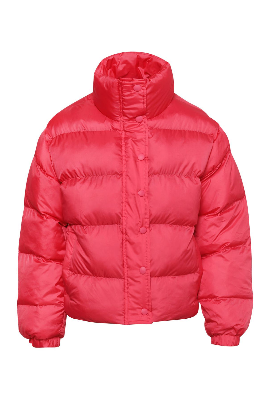 Kısa Şişme Mont Fuşya