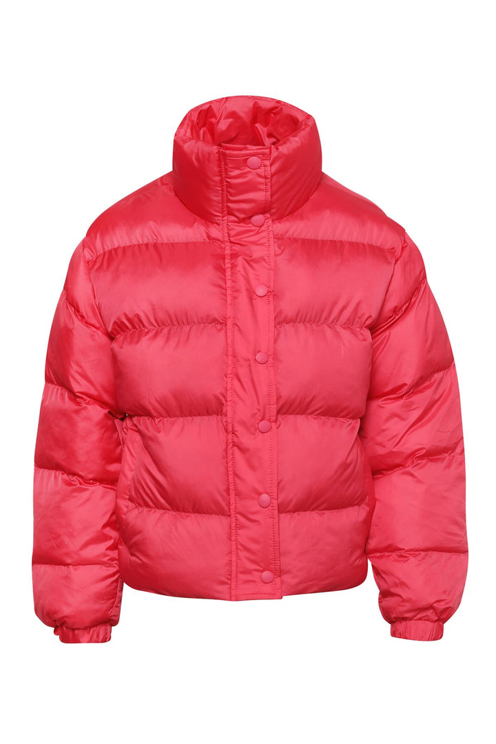 Kısa Şişme Mont Fuşya