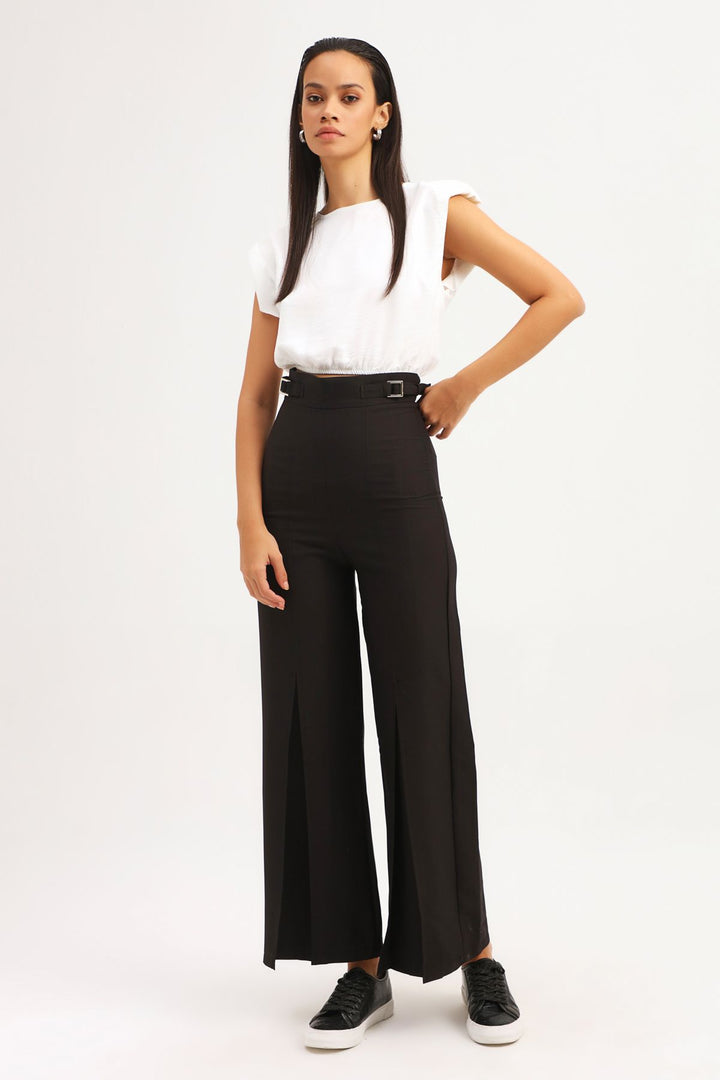 Waistband Crop Blouse Ecru