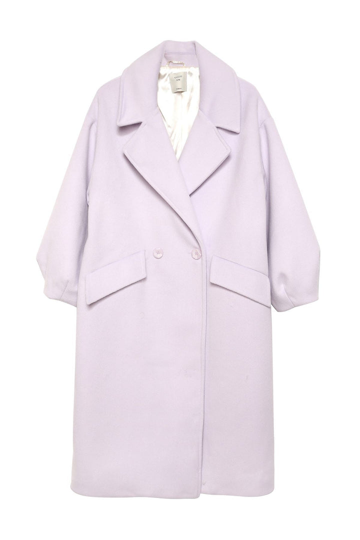 Kruvaze Yaka Oversize Kaban Lila