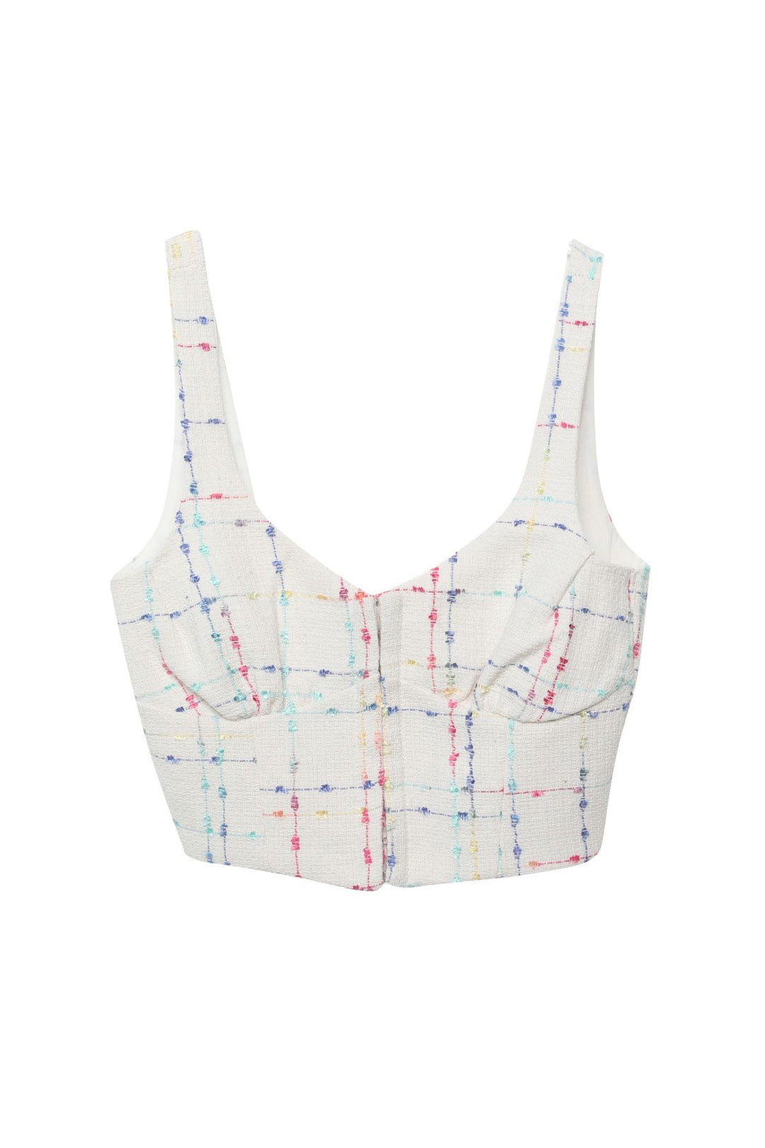 Colorful Crop Blouse Ecru