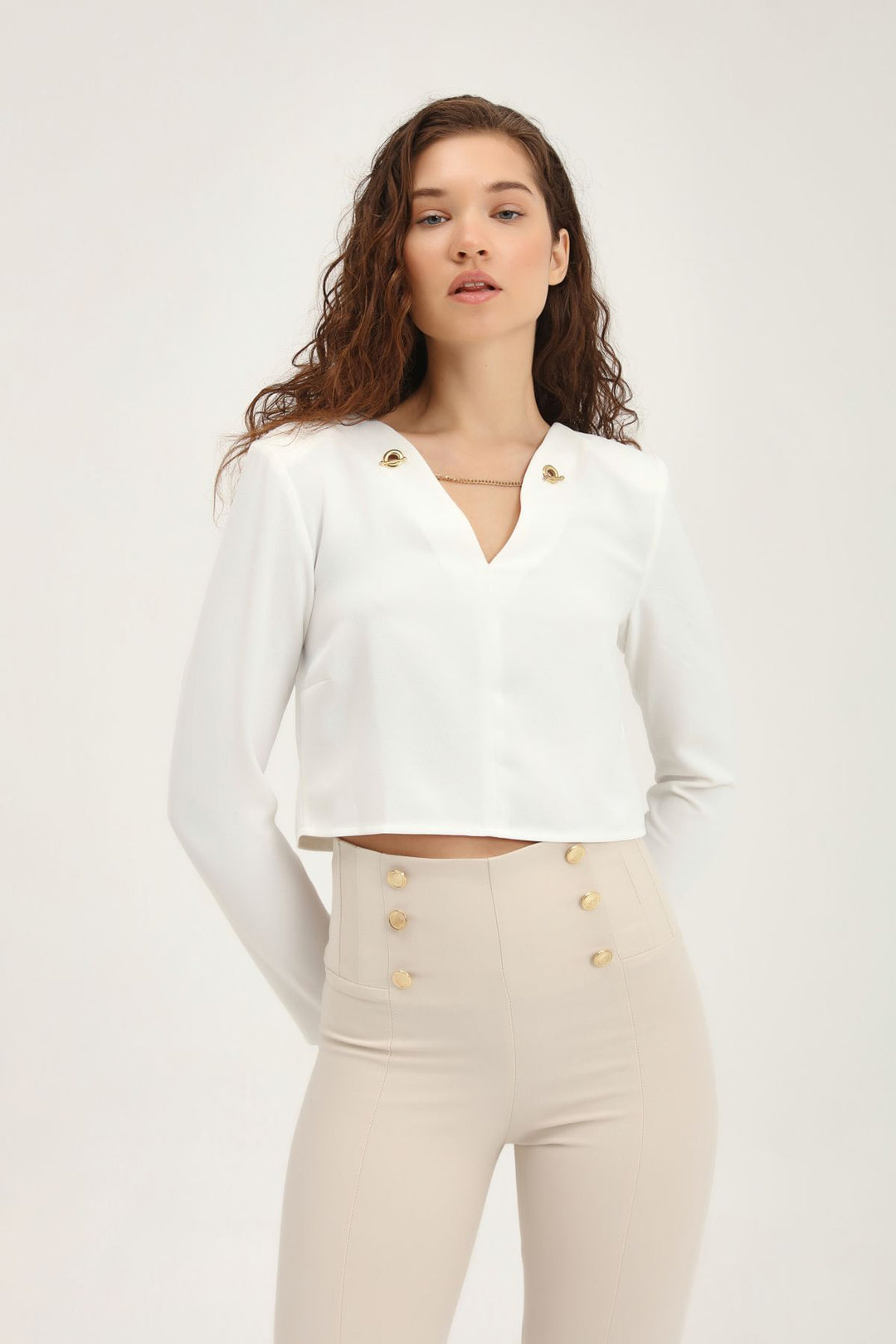 Accessory Waistband Blouse White
