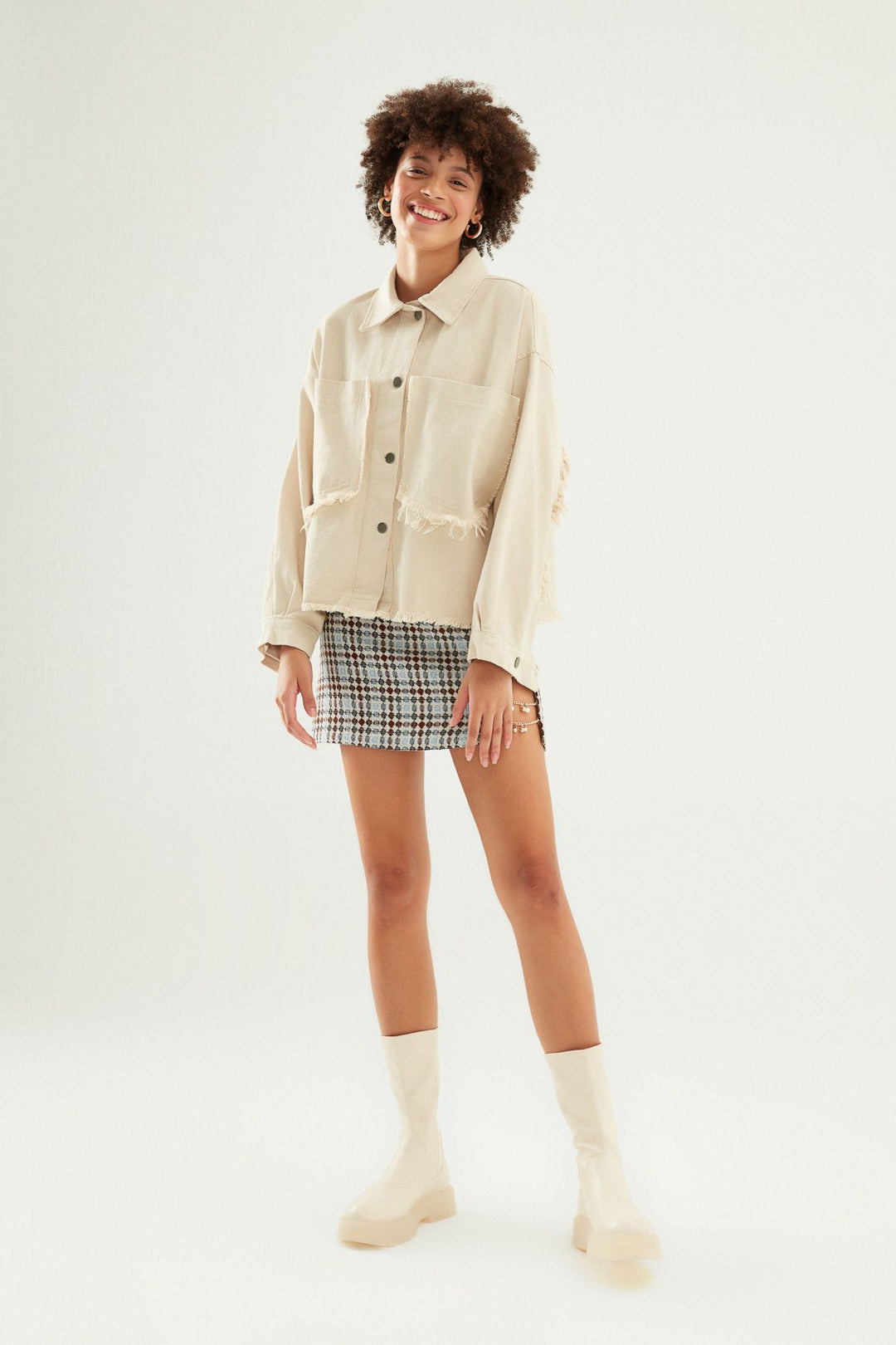 Püsküllü Ceket Taş