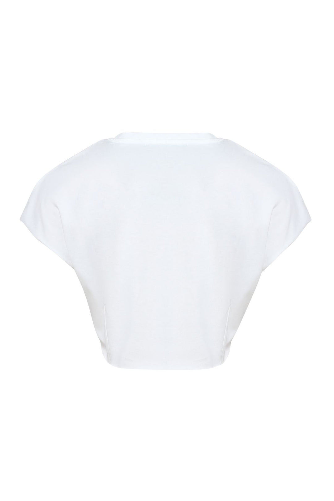 Front Printed Crop T-Shirt White