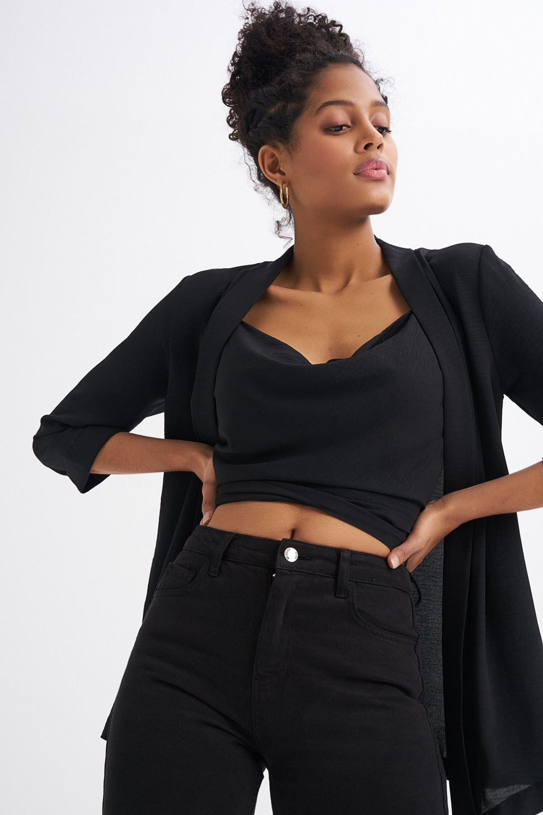 Şal Yaka Ceket Siyah