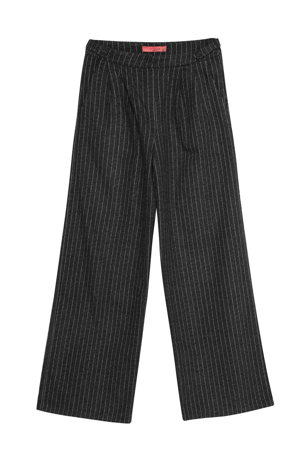 Stripe Detailed Palazzo Trousers Anthracite