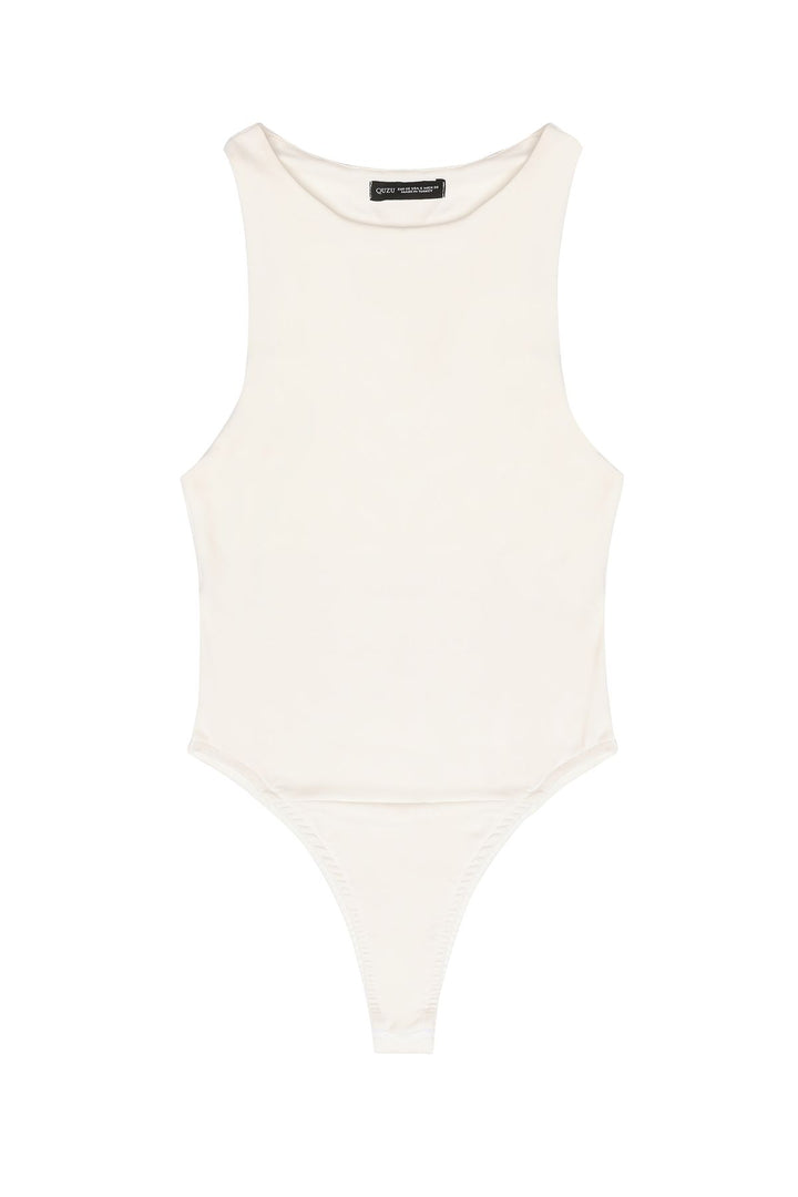 Halter Neck Bodysuit Ecru