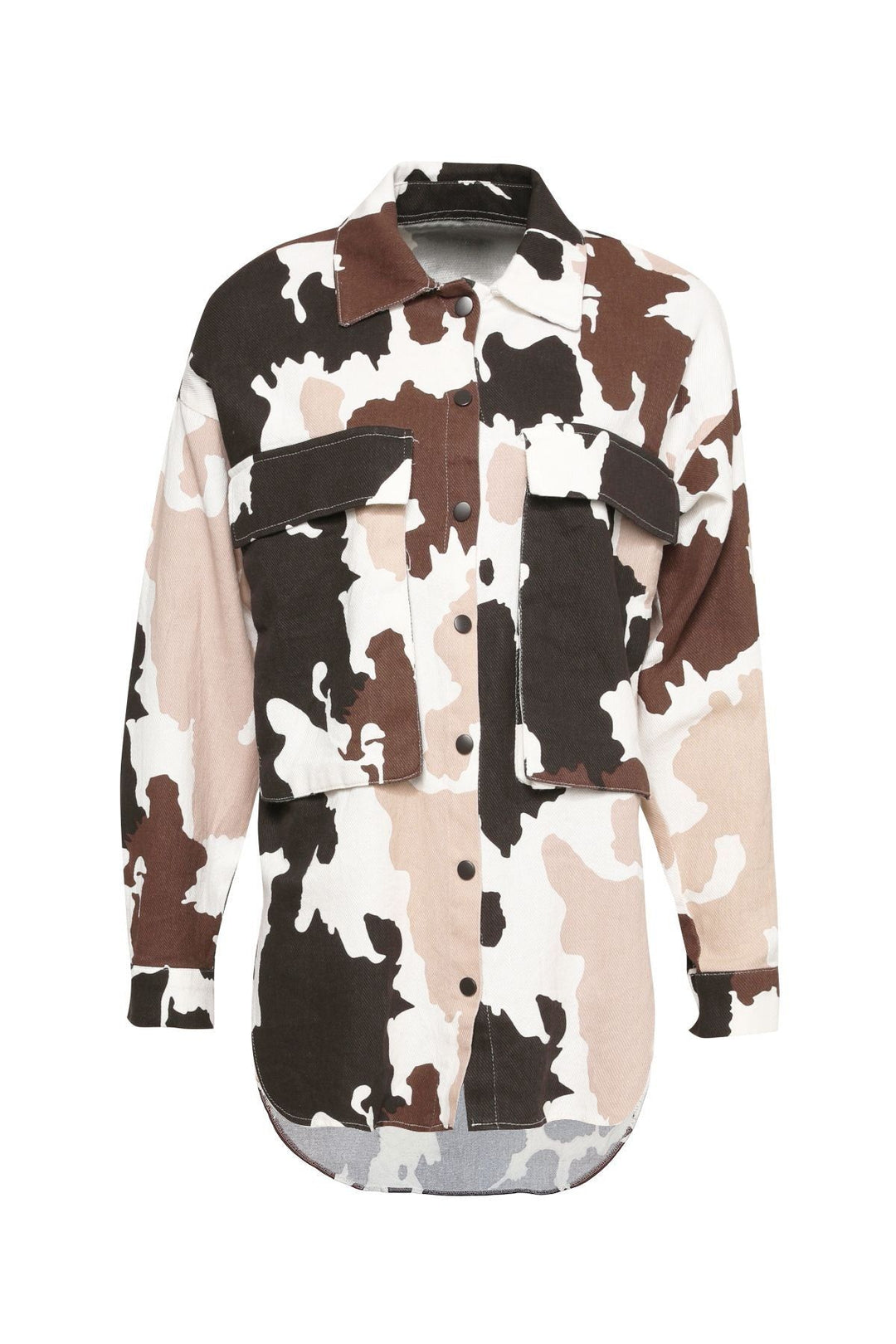 Desenli Gömlek Kahverengi