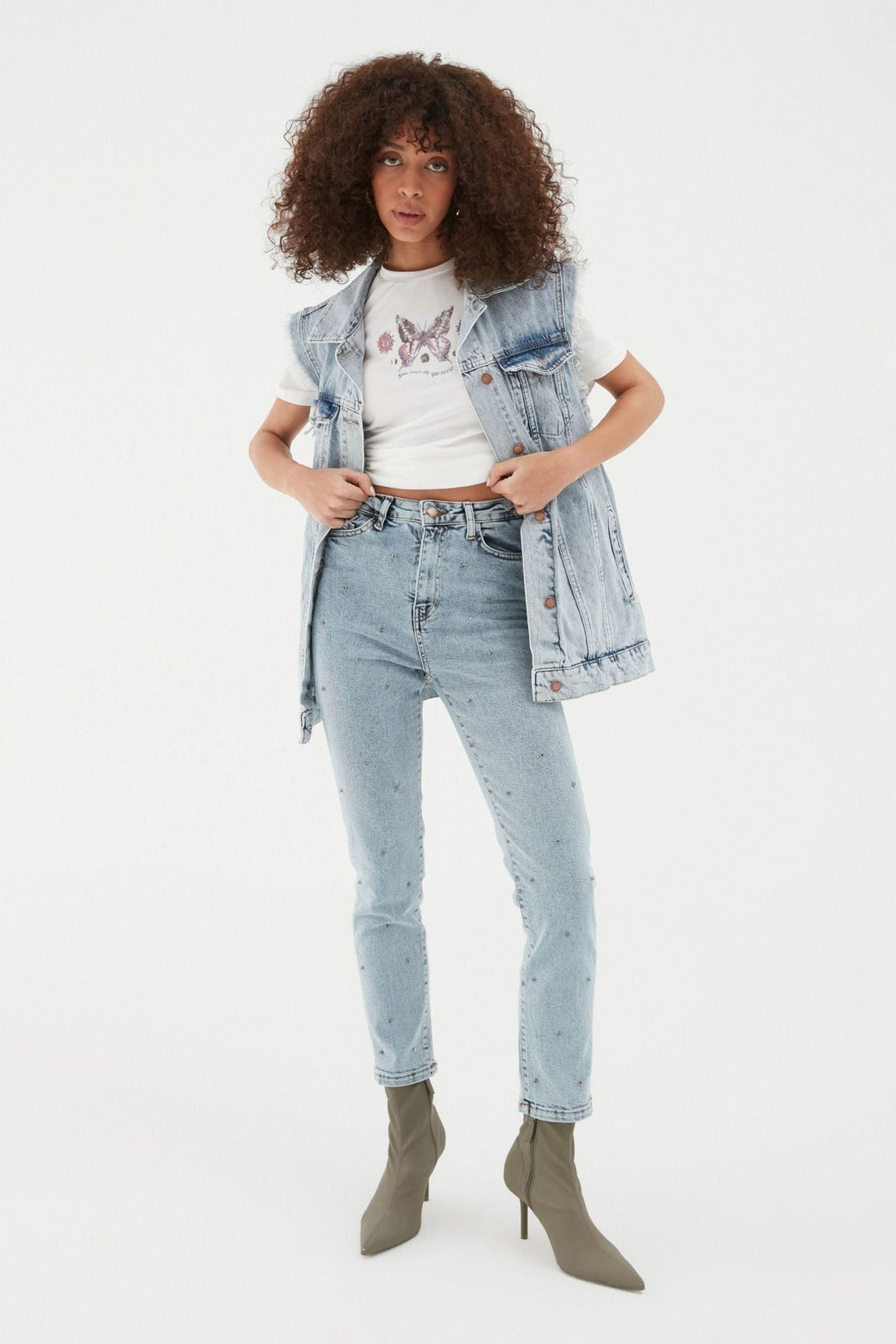 Kot Yelek Ceket Buz Mavi