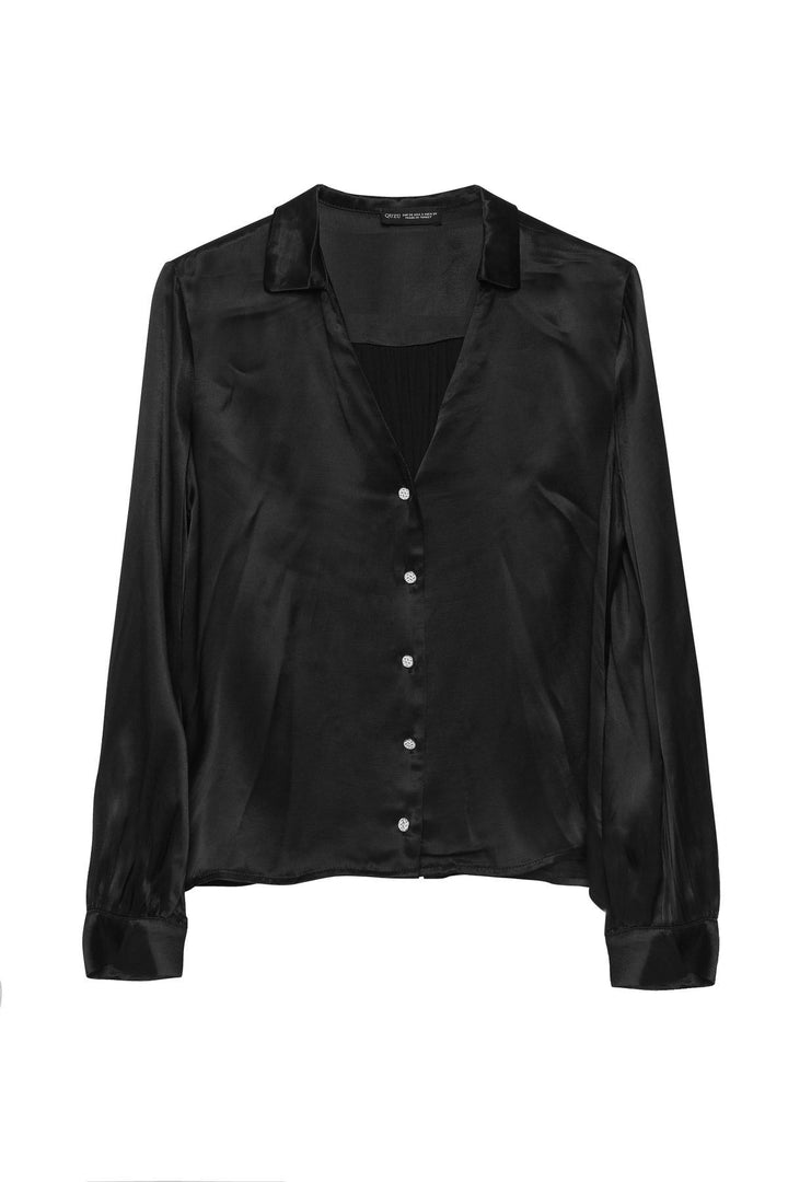 Satin Shirt Black