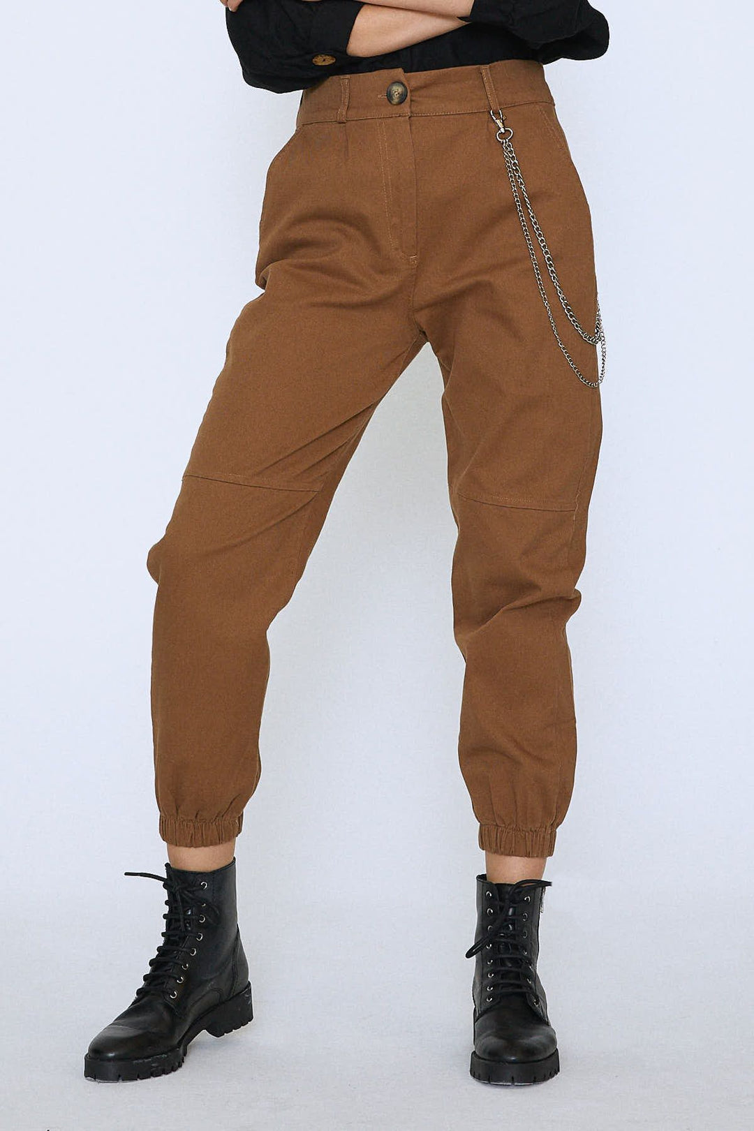 Zincirli Jogger Pantolon Camel