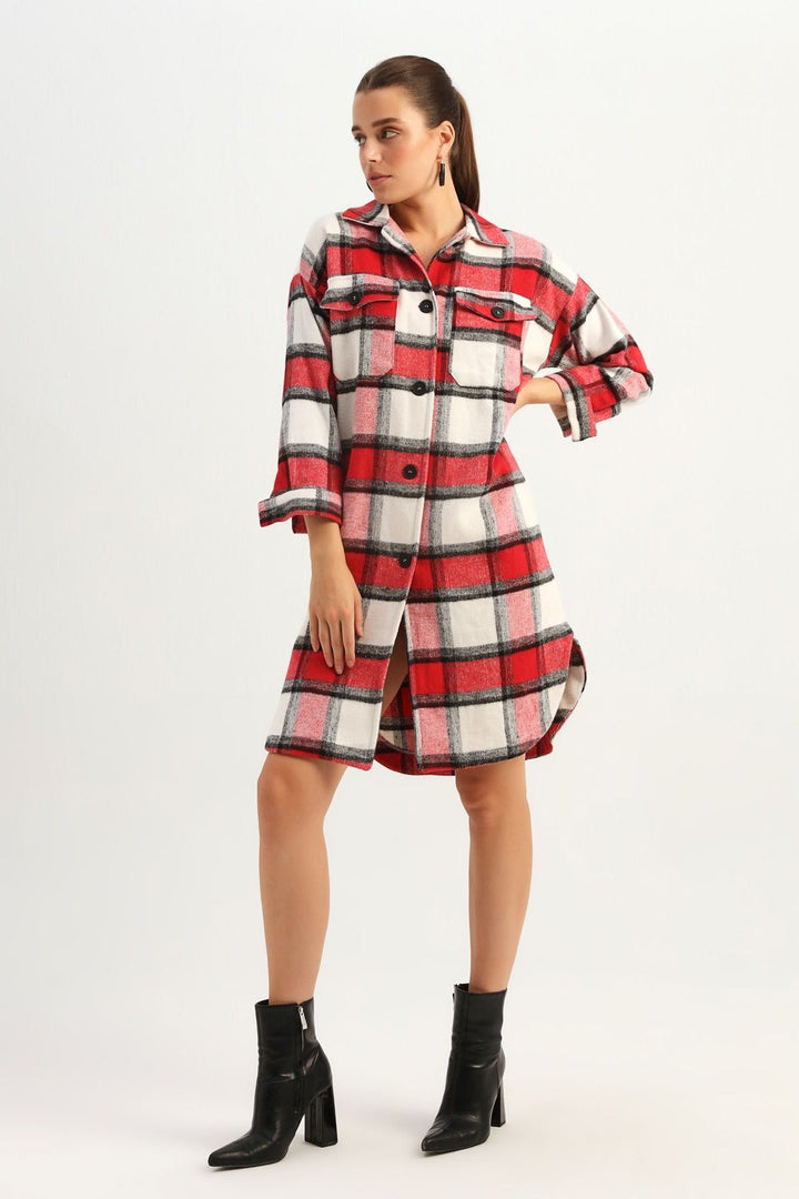 Uzun Oduncu Gömlek Kırmızı