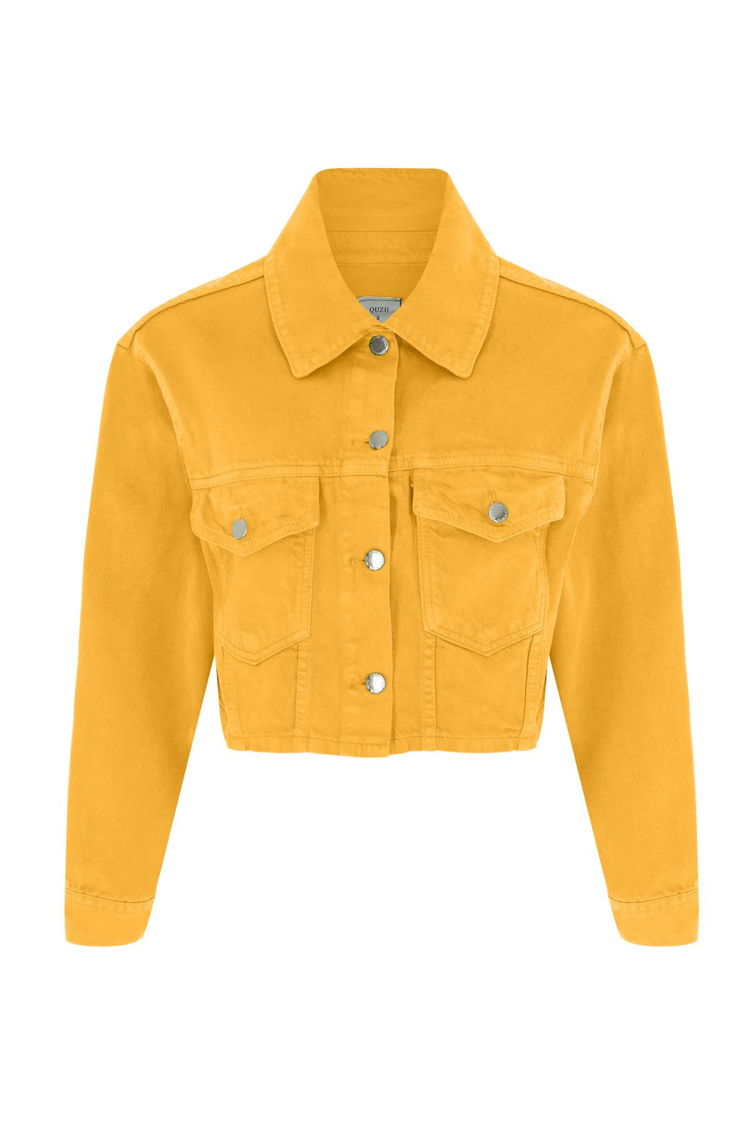 Crop Denim Jacket Orange