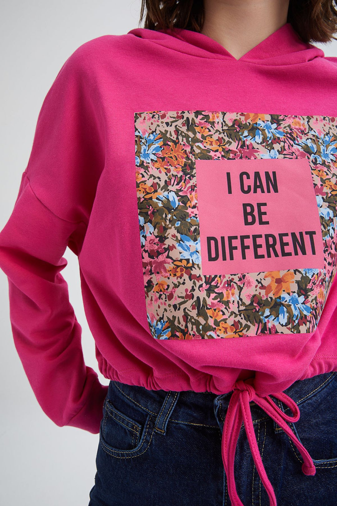 Hoodie Printed Sweatshirt Fuchsia