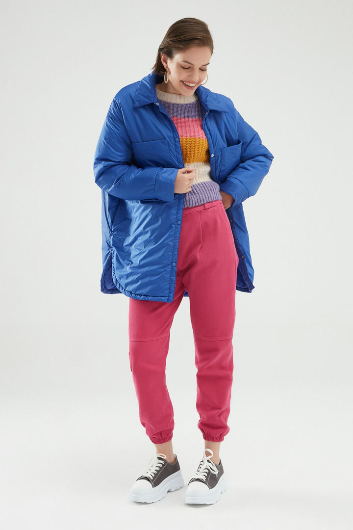 Oversize Long Jacket Sax