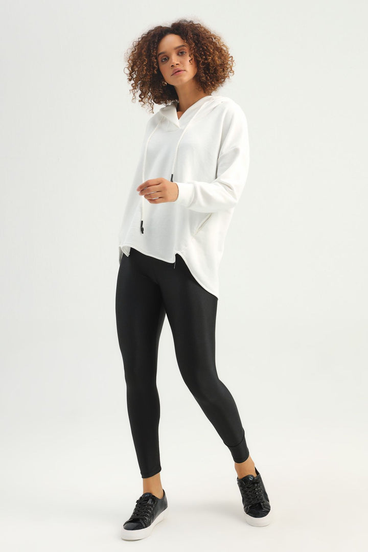 Hooded Oversize Sweatshirt Ecru