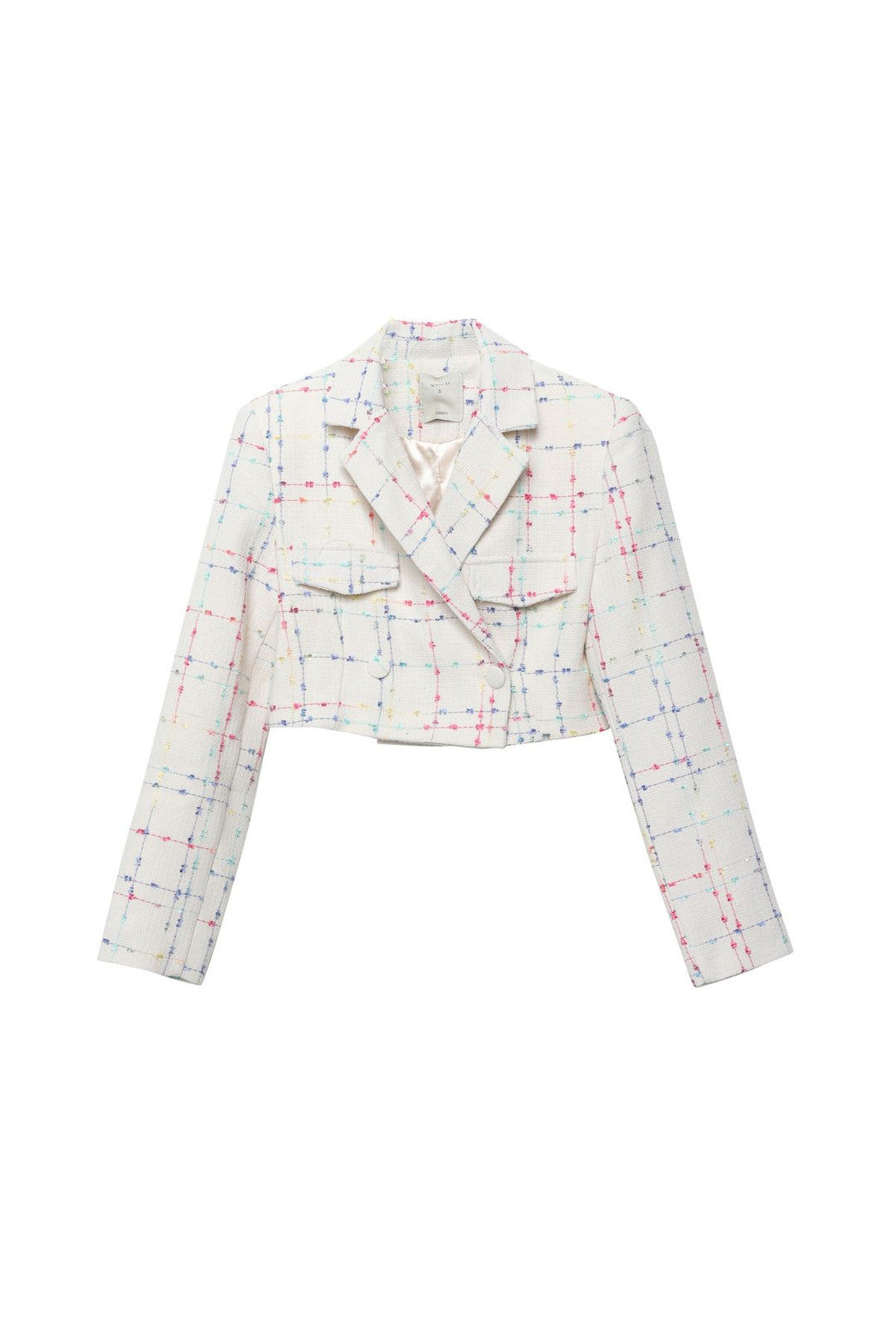 Tüvit Crop Blazer Ceket Ekru