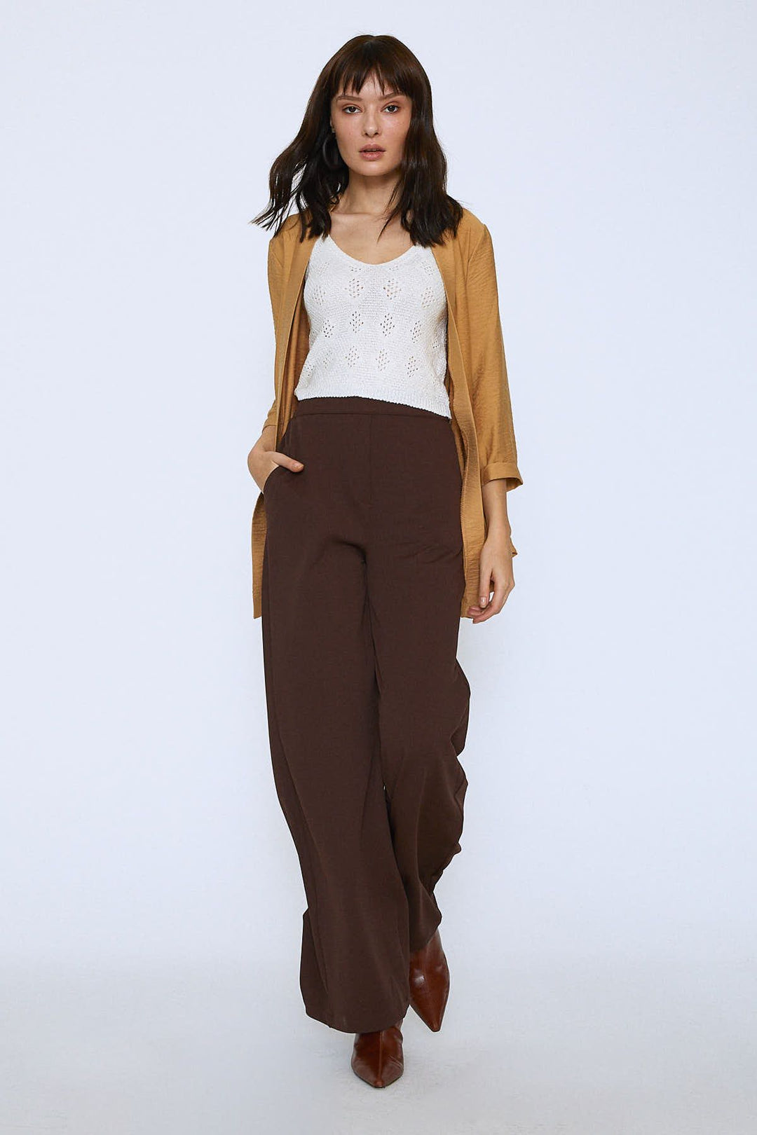 Shawl Collar Jacket Light Camel