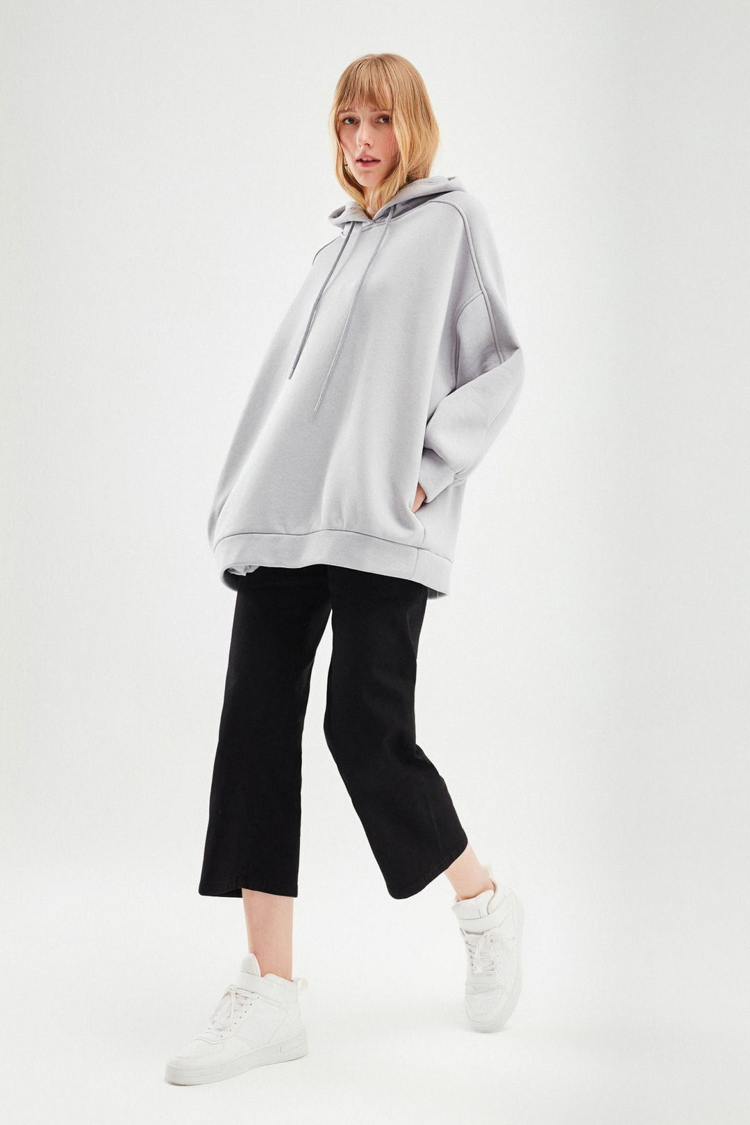 Hooded Oversize Sweatshirt Gray