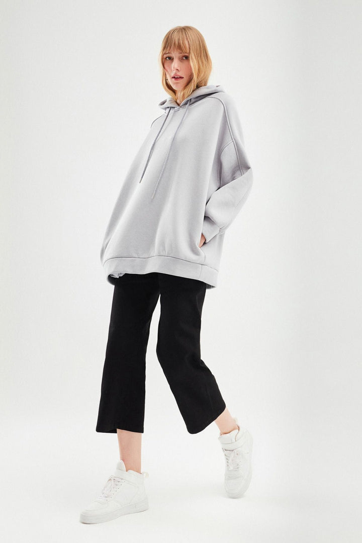 Hooded Oversize Sweatshirt Gray