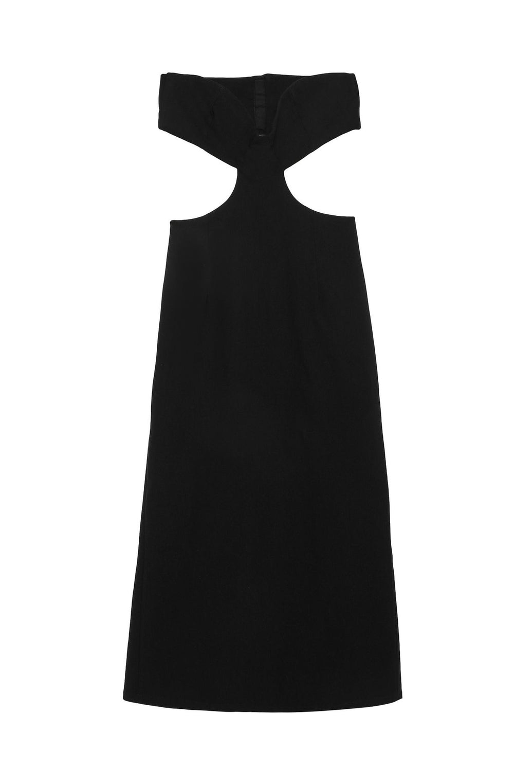Cut Out Midi Length Dress Black