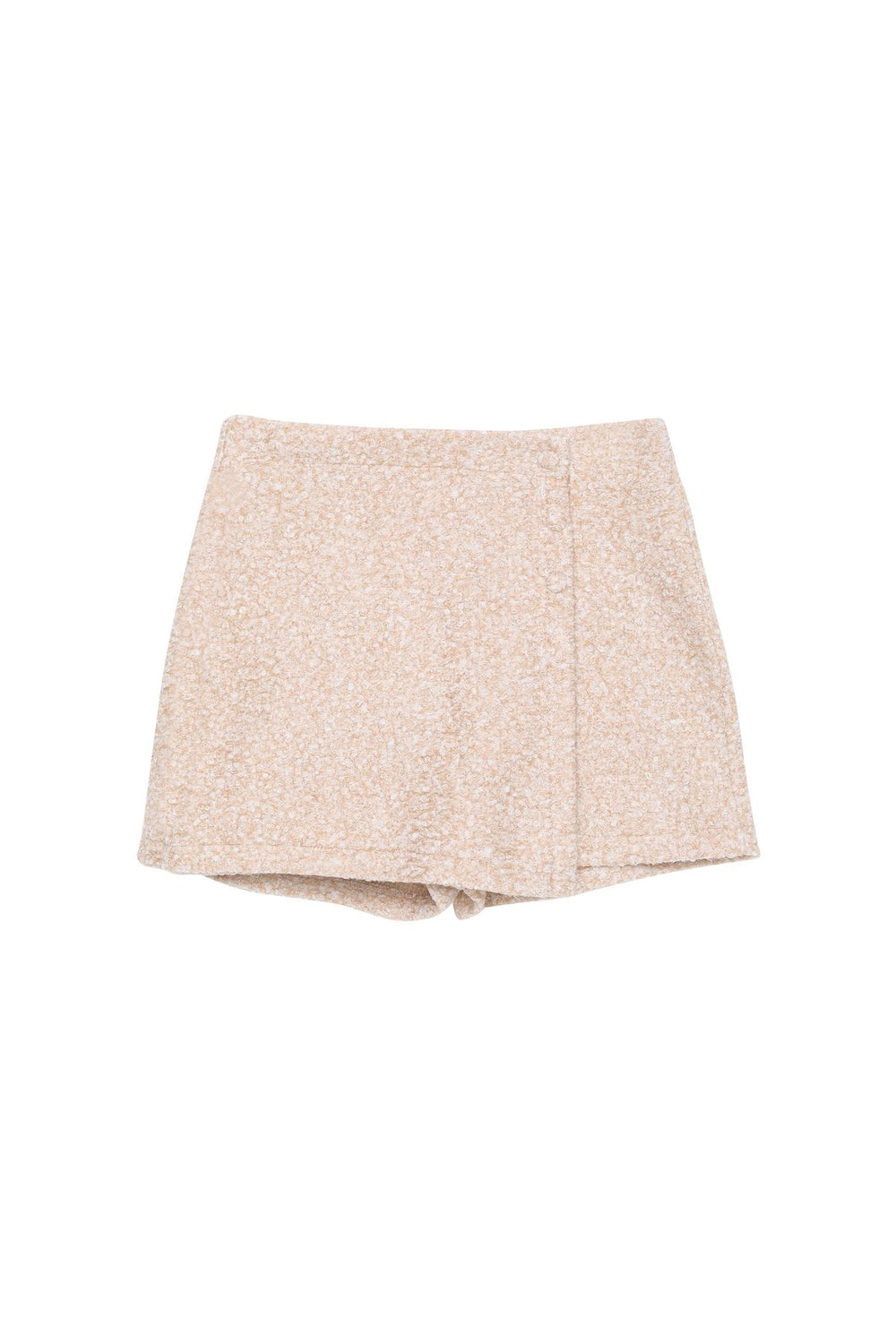 Melted Mini Shorts Skirt Stone