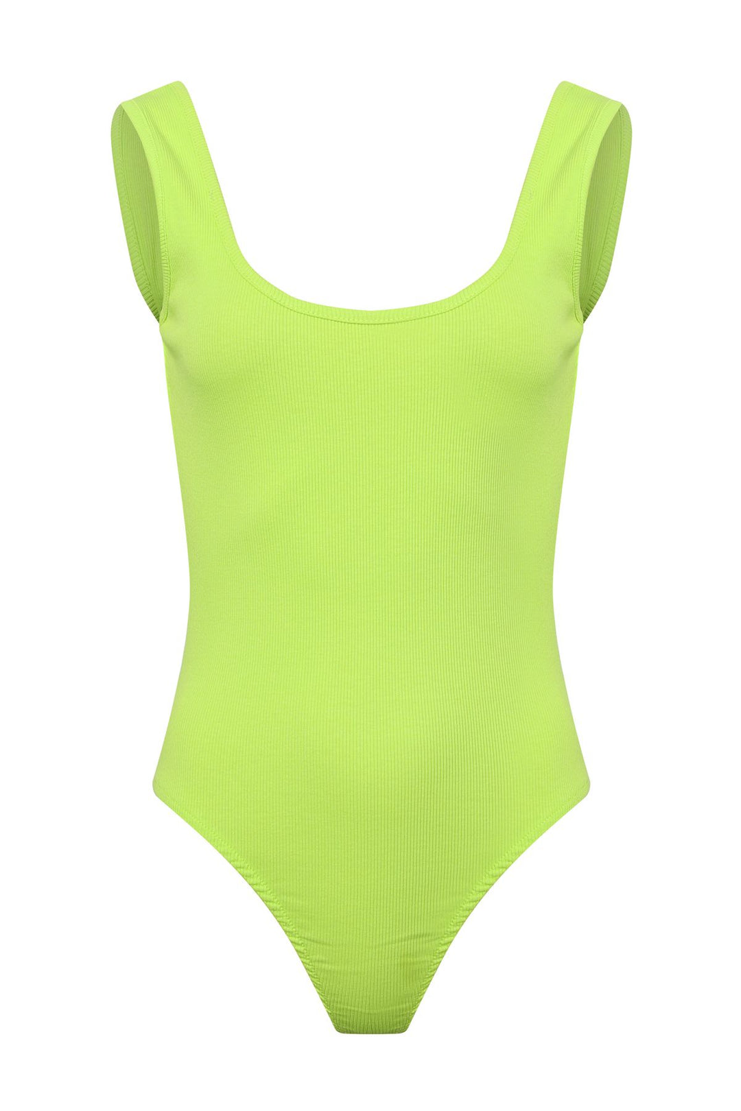 Low Back Strap Bodysuit Green
