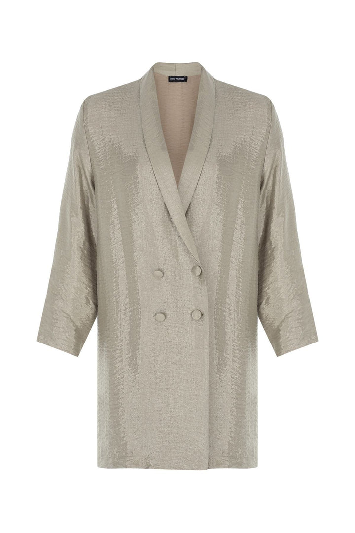 Long Blazer Jacket Beige