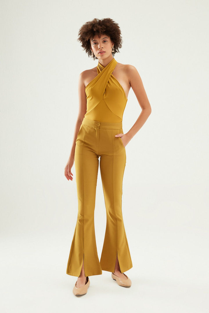 Cross Bodysuit Olive