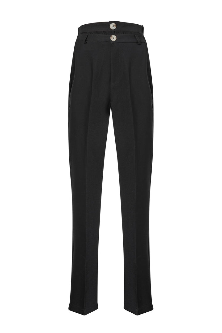 Belt Detailed Trousers Black