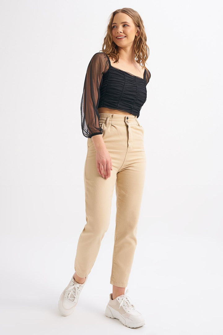 Gipeli Tulle Blouse Black