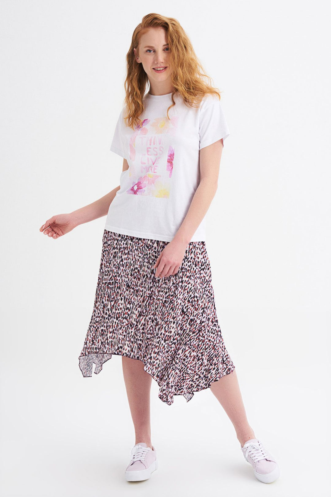 Baskılı Tişört Beyaz