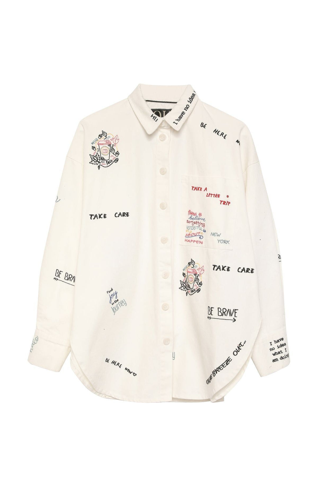 Color Printed Jacket Ecru