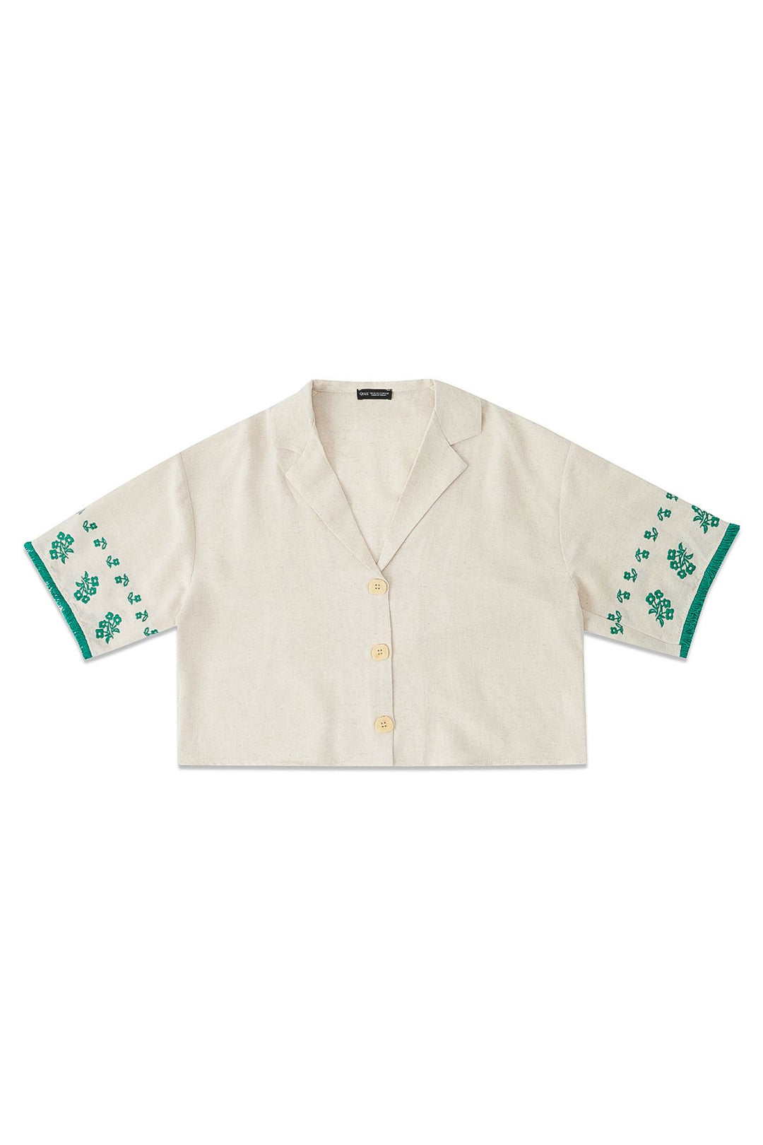 Linen Crop Shirt Natural