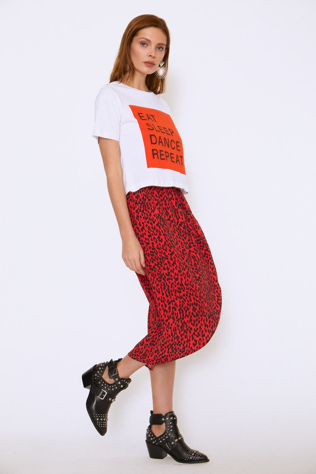 Text Printed T-Shirt White