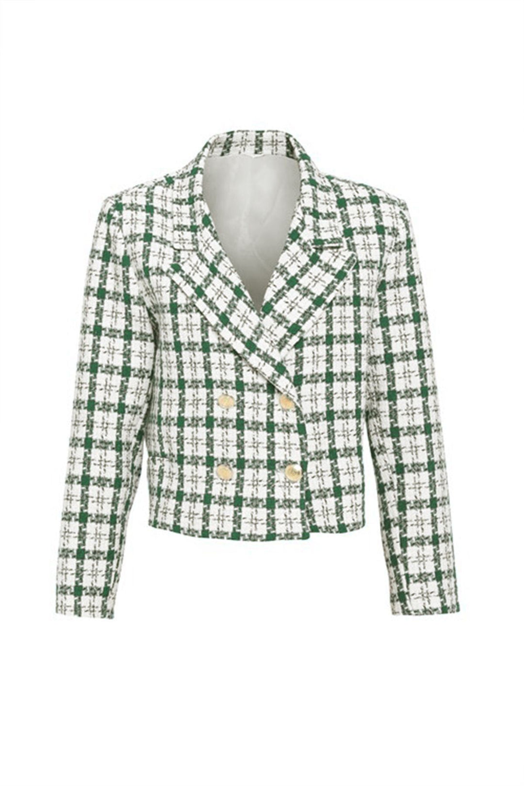 Striped Tweed Blazer Jacket Mint