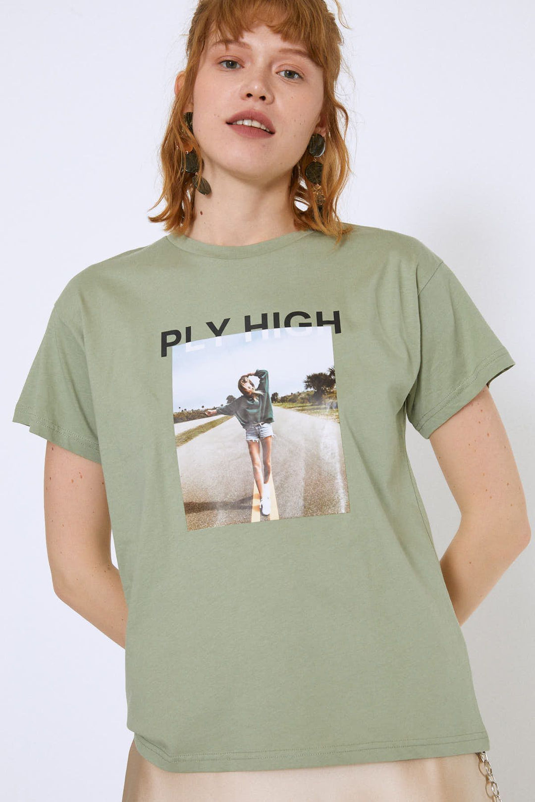 Baskılı Tişört Mint