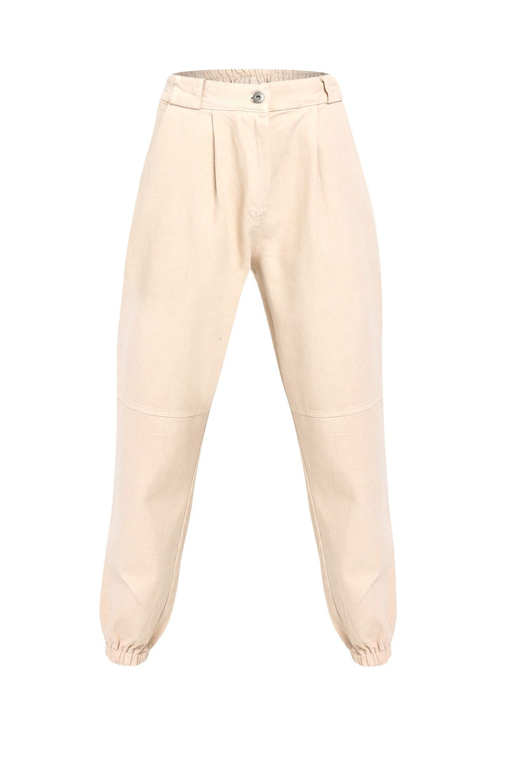 Gabardine Jogger Pants Natural