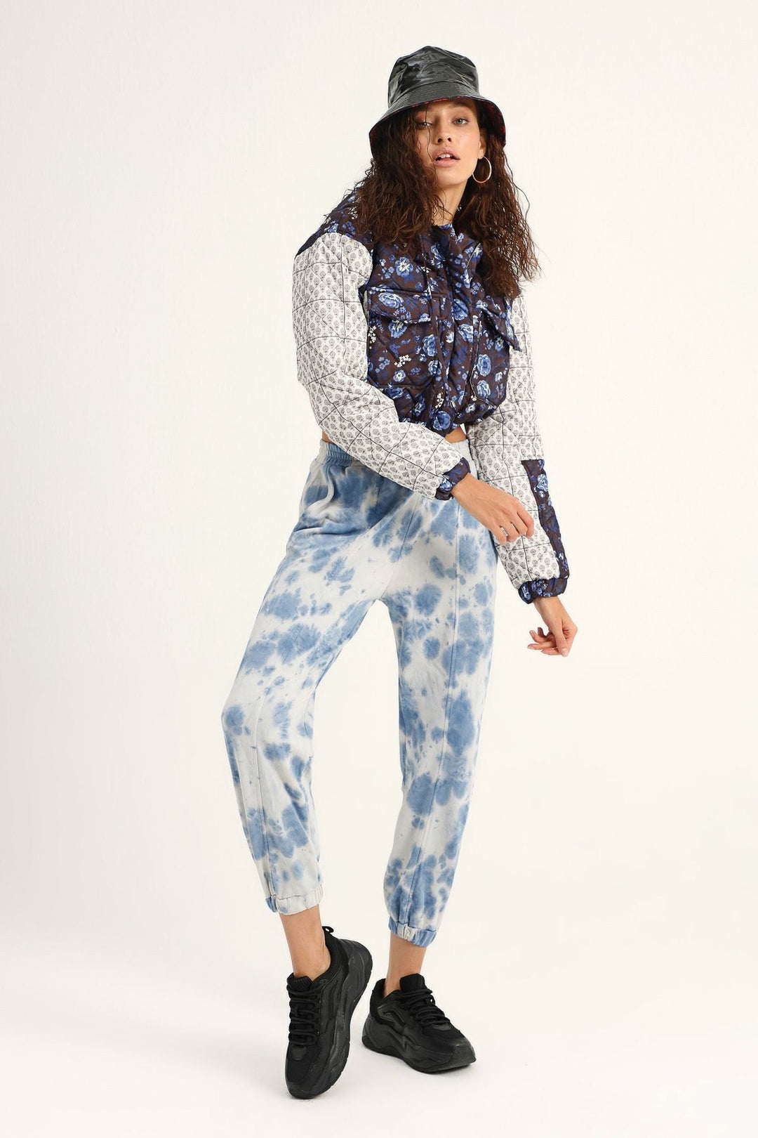 Desenlii Kapüşonlu Bomber Mont Lacivert